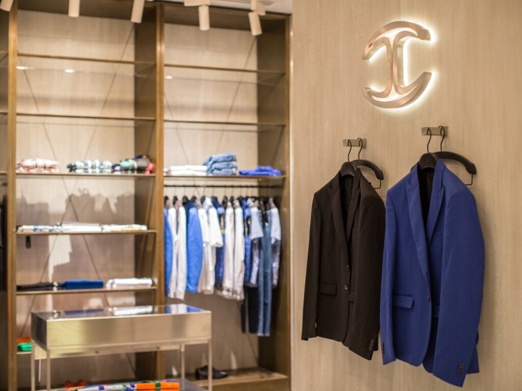 An inside look of the store exhibiting the new men27s collection