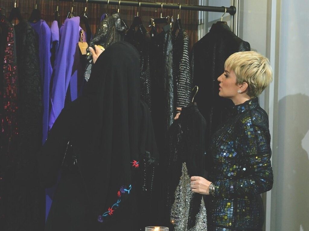 Aram Kabbani giving styling advices to one of the customers Aram is wearing Tom Ford