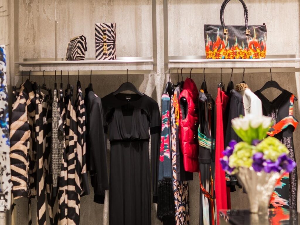 Insied the Just Cavalli boutique