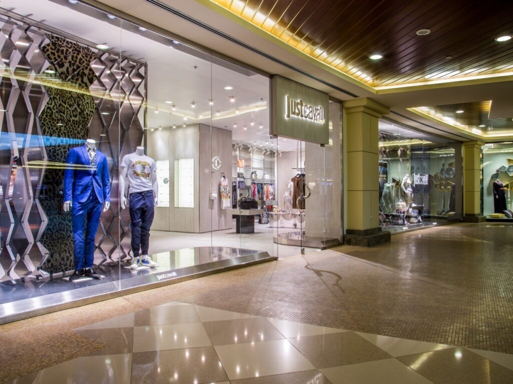 Just Cavalli shop front with the E2809 C Just Cavalli Print E2809 D theme for the SS season